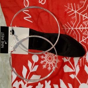 Nine West Extra Large Hoop Earrings